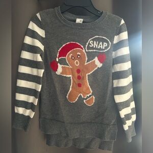 Cute/funny Gingerbread sweater. Just in time for the holidays!! Size 5t